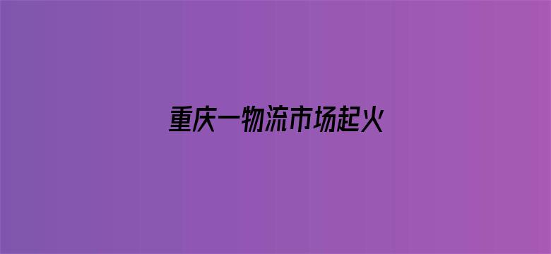 重庆一物流市场起火 无人伤亡